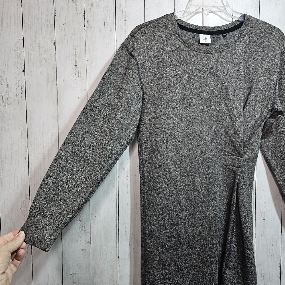 CAbi Women's Gray Put On Dress Cotton Blend Long Sleeve Size Small. - Picture 4 of 8